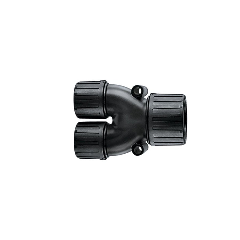 HellermannTyton - Verbinder für Wellschläuche Kunststoffverschraubung 166-25801(5) schwarz Y-Verteiler − 5 Stück