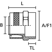 HellermannTyton - Metall-Schutzschlauch-Verschraubung Metallverschraubung 2tlg. 166-31302(10) starres Innengewinde − 10 Stück