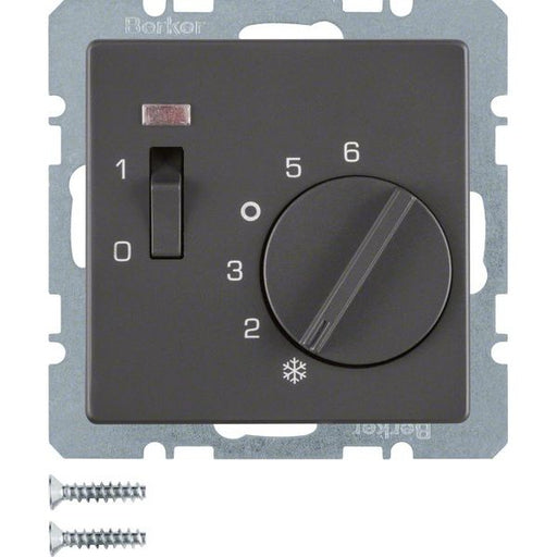 Berker - Raumthermostat Temperaturregler anth/sa 20316086 24V Öffn/Zentralstck
