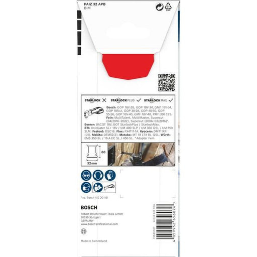 Bosch - Blatt für Oszillierer PRO PAIZ 32 APB Blatt für 2608669128 Multifunktionswerkze