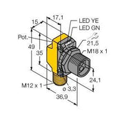 Turck - Lichtleitersensor/Lichtleiterverstärker Opto Sensor QS18VP6FQ8 Lichtleiter