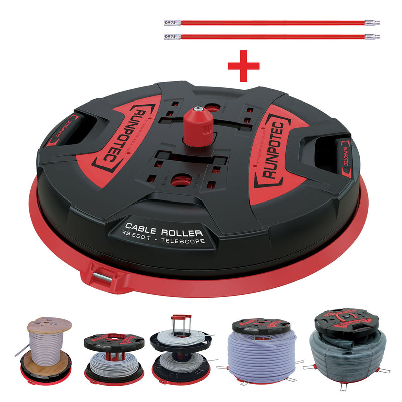 Runpotec - Kabeltrommelabroller X BOARD XB 500 T -Teleskop 10187 Profi-Kabelabroller