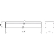 Philips Lighting - Tragschiene für Lichtbandsystem Tragschiene 7pol. LL523T4x2.5#42524899 2276mm, silber