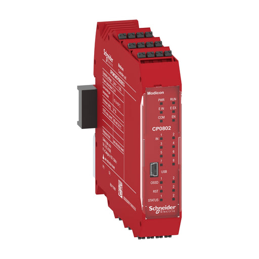 Schneider Electric - Gerät zur Überwachung von sicherheitsgerichteten Stromkreisen CPU-Sicherheitscontroller XPSMCMCP0802BCG modular 8E, 2A