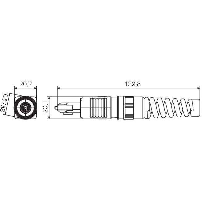 Weidmüller - LWL-Steckverbinder LWL SC Set Multimode IE-PS-V04P-2SC-MM-BP 2SC Simplex MM − 10 Stück