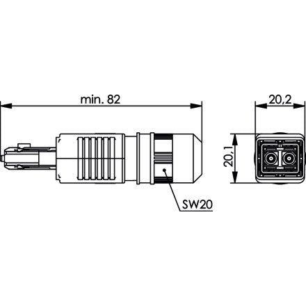Telegärtner - LWL-Steckverbinder STX V4 2SC Steckerset 100007603 SM