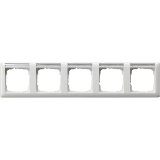 Gira - Abdeckrahmen 5-f.rw gl 109503 schriftf. waager