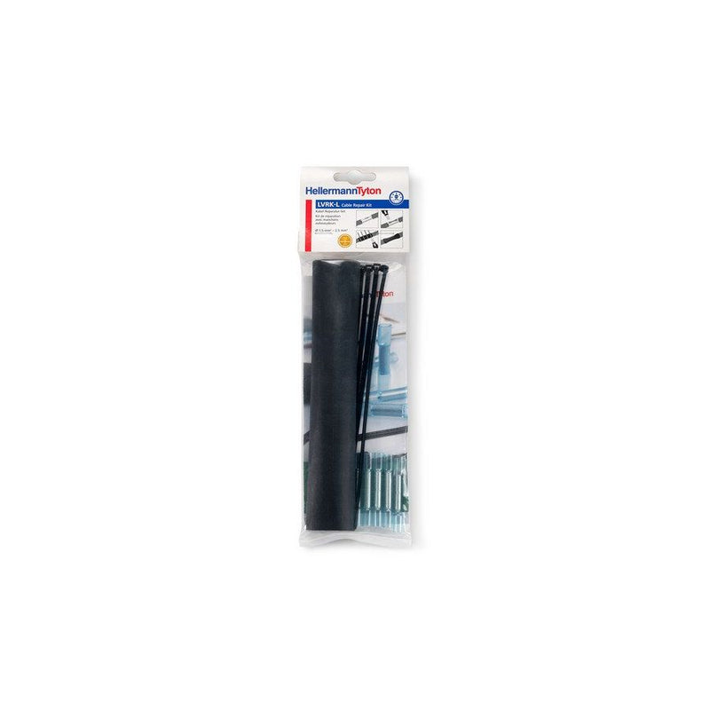 HellermannTyton - Verbindungs-/Übergangsmuffe Kabel-Reparatur-Set LVRK-L-24/6-200POXBK schwarz