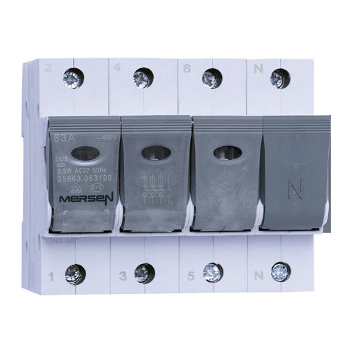 Mersen - D0-Sicherungslasttrennschalter Lasttrennschalter NEOZED 05863.063140 D02 63A/230/440V 4-p