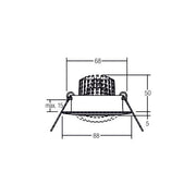 Brumberg Leuchten - Downlight/Strahler/Flutlicht LED-Einbaustrahler 230V 39373173 3000-1800 K, rund