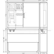 Hensel - Verteilerschrank für Energieversorgung Ladeverteiler Mi EV 43kW 3010 b. z. 3 Ladepunkte