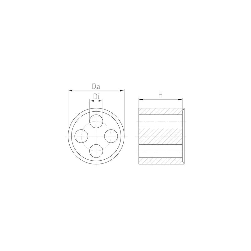 Jacob - Dichtring, flach Dichteinsatz WJ-DM 25/6x4 M25 6x4 − 50 Stück