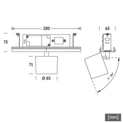 LTS Licht&Leuchten - Downlight/Strahler/Flutlicht Strahlereinsatz LK-ORYO 070. #672184 930, DALI, sw
