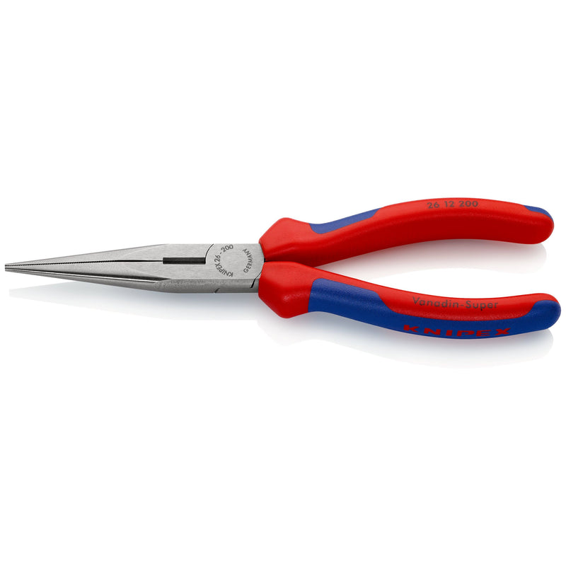 Knipex - Flachzange Flachrundzange 26 12 200 SB mit Schneide, 200mm