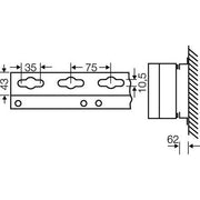 Hensel - Komponente für die Aufstellung/Anreihtechnik (Schaltschrank) Montageschiene Mi MS 2