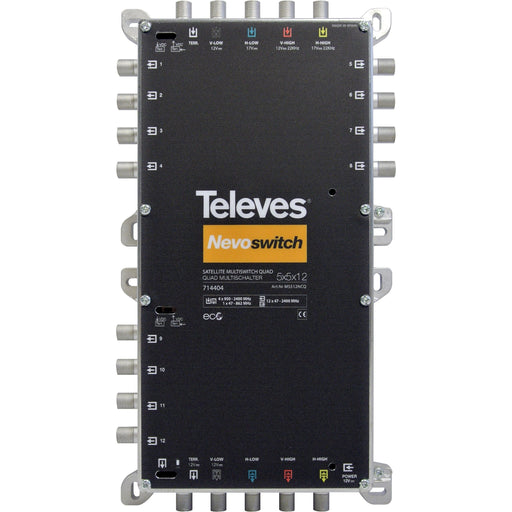 Televes - Multischalter 5 in 12 Guß MS512NCQ NEVO m.NT quad kask