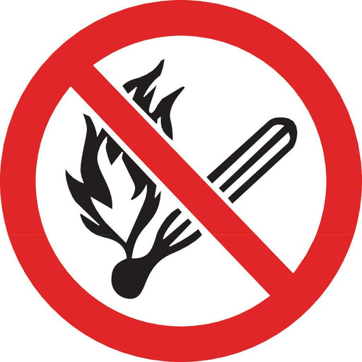 HellermannTyton - Warn-/Hinweisschild Etikett PS5-C-150-WH (10) Feuer, Rauchen verb. − 10 Stück
