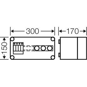 Hensel - Überspannungsableiter für Energietechnik/Stromversorgung Überspannungsschutzgehäuse Mi SP 2138