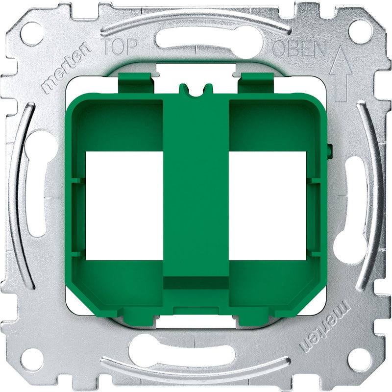 Merten - Einsatz/Abdeckung für Kommunikationstechnik Tragplatte gn MEG4566-0004 für Steckverbinder