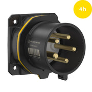 Walther Werke - CEE-Gerätestecker (IEC 60309) CEE NEO Anbaugerätestecker FW610504SK gerade 16A5P4h IP54 − 10 Stück