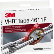 3M - Klebeband doppelseitig 4611F-VHB 19mm x 33m, grau − 4 Stück
