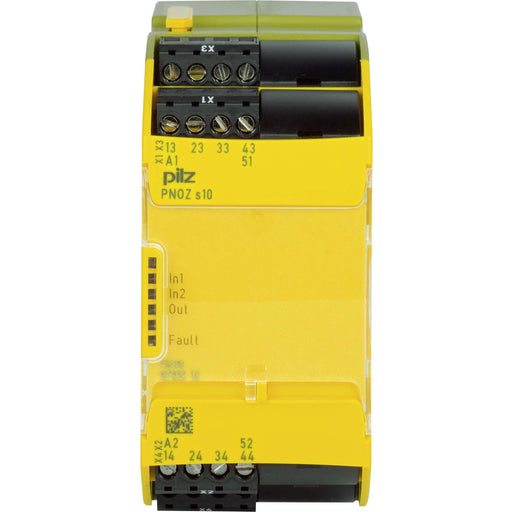 Pilz - Gerät zur Überwachung von sicherheitsgerichteten Stromkreisen Kontaktblock PNOZ s10 #750110 24VDC 4 n/o 1 n/c