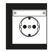 Jung - Abdeckung/Bedienelement für Installationsschalterprogramme Zentralplatte AL 1520 NAPL f.Steckdose Schriftf