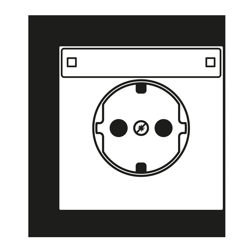 Jung - Abdeckung/Bedienelement für Installationsschalterprogramme Zentralplatte AL 1520 NAPL f.Steckdose Schriftf