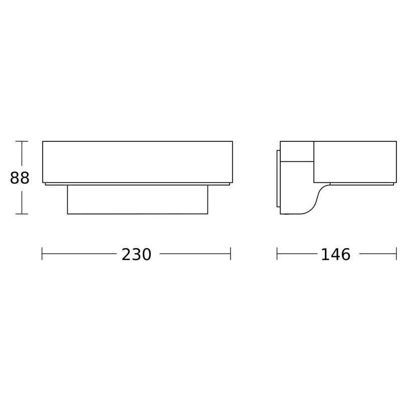 Steinel - Decken-/Wandleuchte Sensor-LED-Außenleuchte L 800 SC ANT 3000K 145 x 230 x 88 mm