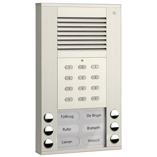 TCS Tür Control - Türstation für Türkommunikation Audioaußenstation 1-reihig ASE51060-0010 6 Tasten Codeschl