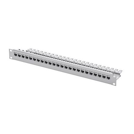Telegärtner - Patchpanel Kupfer 19Z Modulträger 1HE 100007021 RAL 7035 incl. KAF