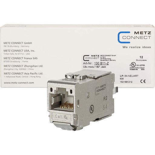 Metz Connect - Modularer Steckverbinder C6Amodul 180 Jack 130B11-Z 12 Stück − 12 Stück