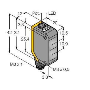 Turck - Lichttaster energetisch Opto Sensor Q20PDQ7 Lichttaster − 1 Stück