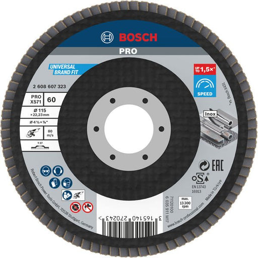 Bosch - Trenn-/Schleifscheibe PRO X571 2608607323 Fächerschleifscheibe