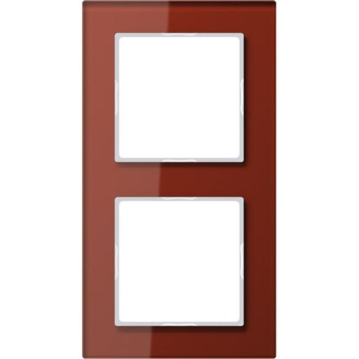Jung - Abdeckrahmen Glasrahmen 2-fach rt AC 582 GL RT waage/senkrecht