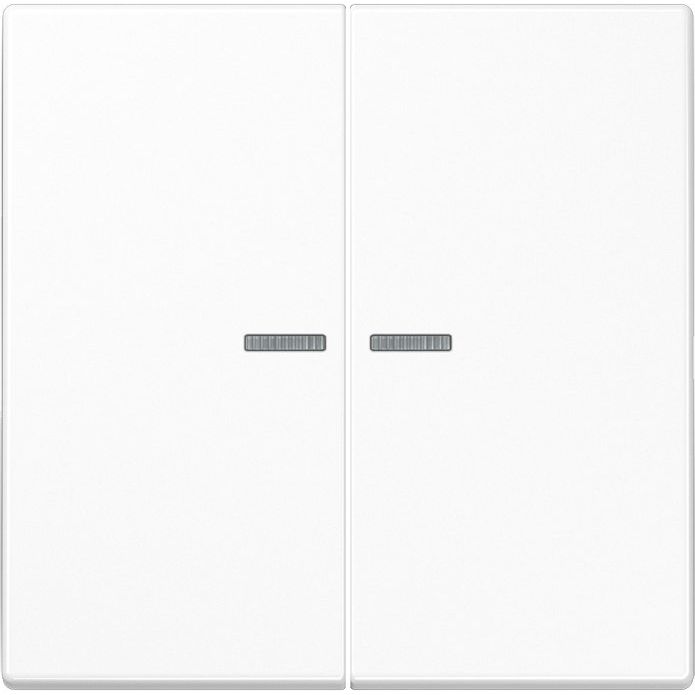 Jung - Bussystem-Tastsensor KNX RF Taster 2fach LS 10921 ST RF WW Duroplast, Serie LS