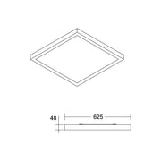 Brumberg Leuchten - Decken-/Wandleuchte LED Anbaupanel 625x625 49060073DA MPO, 3000/4000K DALI