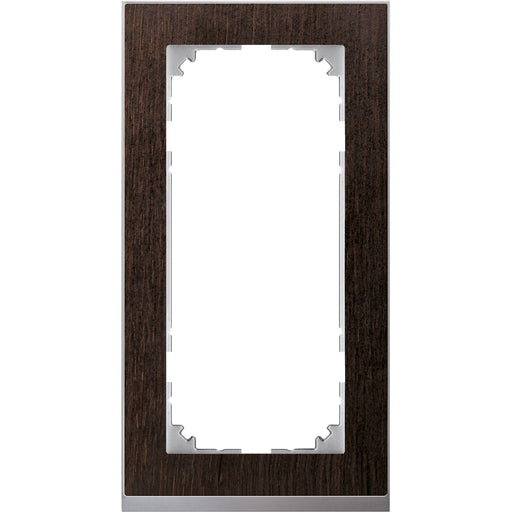 Merten - Abdeckrahmen Decor-Rahmen 2-fach MEG4025-3671 Wenge/aluminium