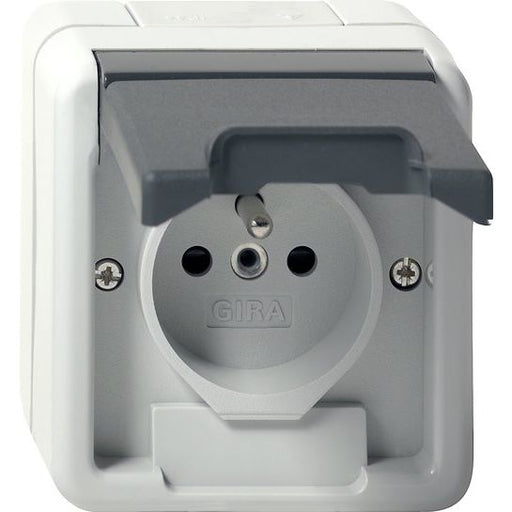 Gira - Steckdose Steckd. Erdstift KD+SH 448530 Grau