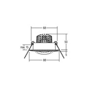 Brumberg Leuchten - Downlight/Strahler/Flutlicht LED-Einbaustrahler 230V 38141023 3000K chrom