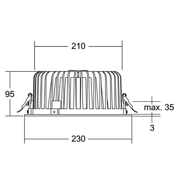 Brumberg Leuchten - Downlight/Strahler/Flutlicht LED-Einbaudownlight 12553184