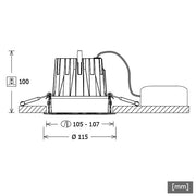 LTS Licht&Leuchten - Downlight/Strahler/Flutlicht LED-Downlight CSA-R402.940MFDALIws 940, DALI, ws