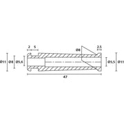 HellermannTyton - Durchführungstülle Tülle HV 2206-PVC-BK − 500 Stück