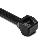 HellermannTyton - Kabelbinder T50LOS-PA66W-BK(100) 384x4,6 mm, schwarz − 100 Stück