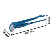 Bosch - Rohrzange Eckrohrzange Typ 1600A02W3T S, 45°, 420 mm