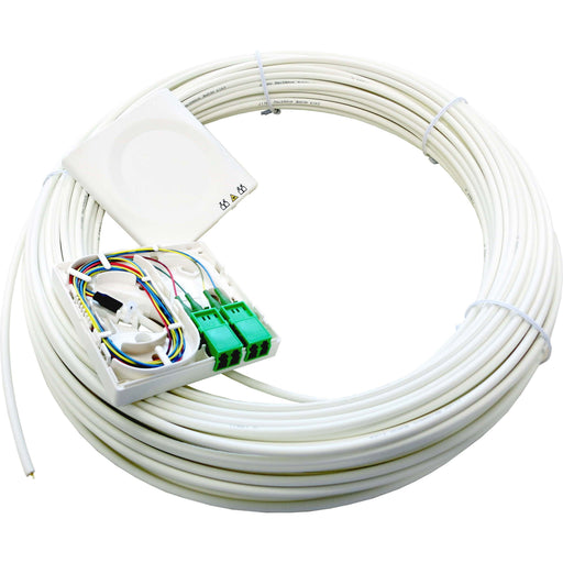 Idea Optical - Kommunikationsanschlussdose LWL FTTH-AP-Dose T1 m. Kabel IO114066182302100 100m 1xLCD/APC rws − 10 Stück