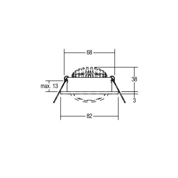 Brumberg Leuchten - Downlight/Strahler/Flutlicht LED-Deckenspot chr 12261023 7W 2700K 710lm 350mA