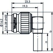 Telegärtner - Koax-Steckverbinder TNC-Kabelwinkelstecker cr 100023704 G30 (1.5/3.8)
