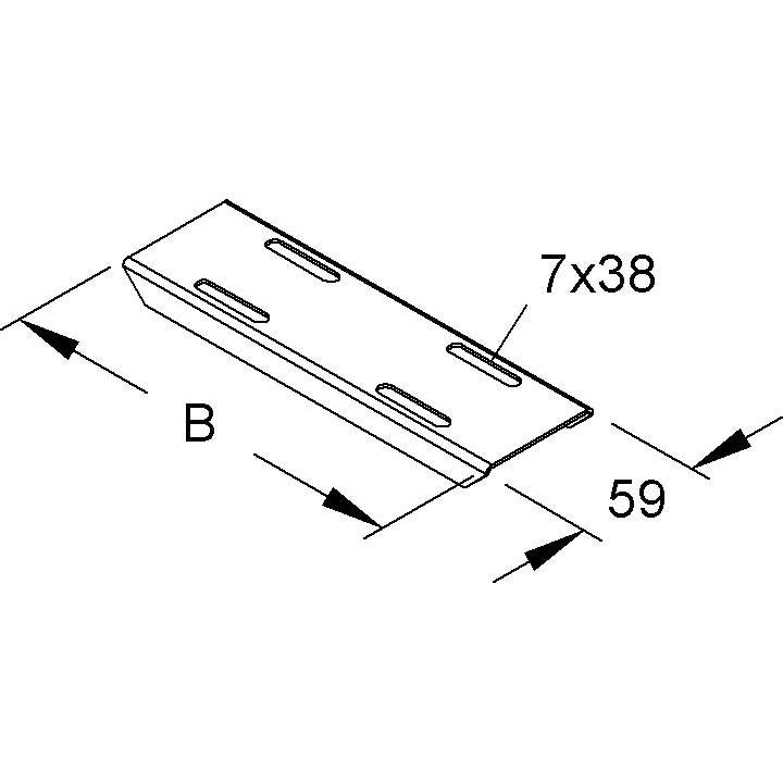Niedax - Verbinder für Kabeltragsystem Stossstellenverstärkung RSLV 300 B=300mm