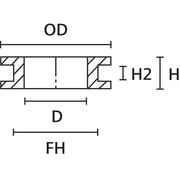 HellermannTyton - Durchführungstülle Tülle HV 1302-PVC-BK − 1000 Stück